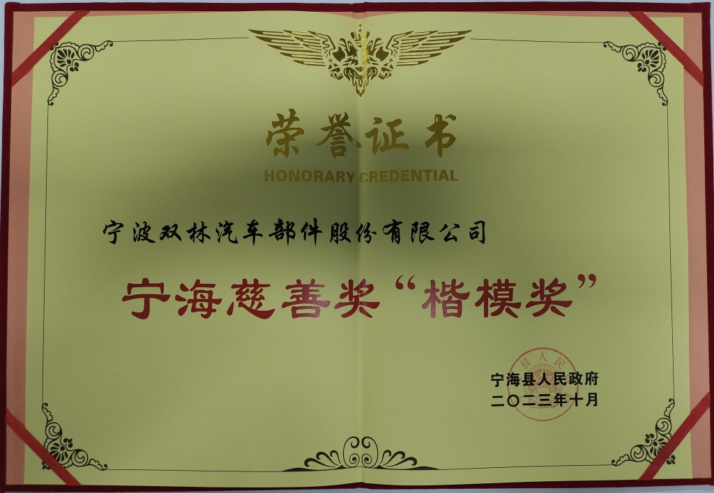 万搏在线开户-万搏(中国)荣获首批宁海慈善奖“楷模奖”